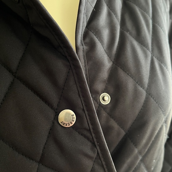 Burberry Black Diamond Quilted Snap-Closure Jacket Nova check Made in England - Picture 3 of 9
